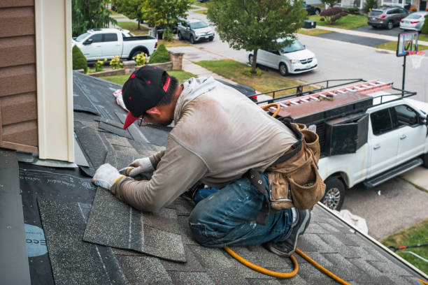 Professional Gutter Installation technician working in Hillsborough, NC